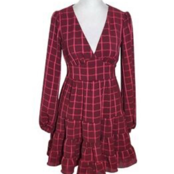 B Darlin Dresses & Skirts - B. DARLIN Elegant Plaid Long Sleeve Dress SIZE 15/16